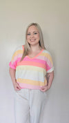 Pink Lemonade Striped Top