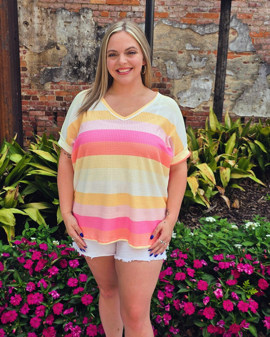 Pink Lemonade Striped Top