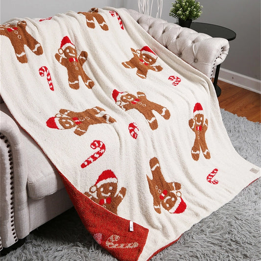 LUXE Blanket- Gingerbread & Candy Cane