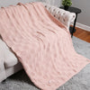 LUXE Blanket- Pink Solid Knit