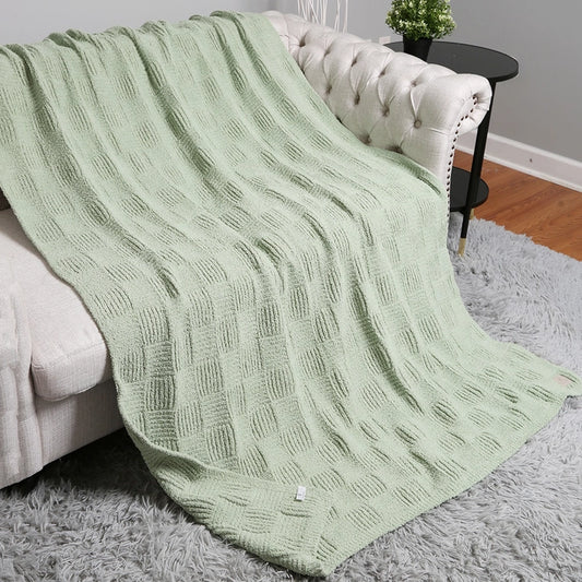 LUXE Blanket- Sage Solid Knit