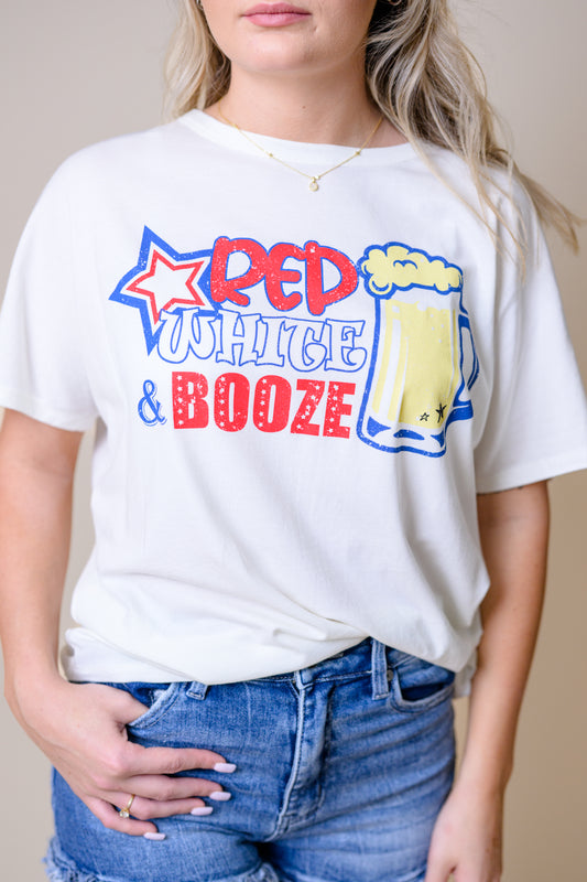 Red White And Booze Graphic Tee