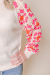 Crimson Blossom Crochet Sleeves