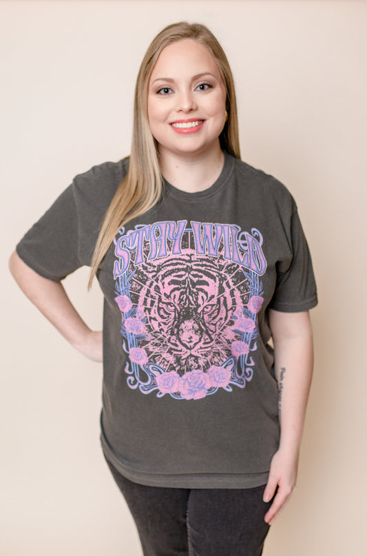 Stay Wild Tiger Graphic T-Shirt